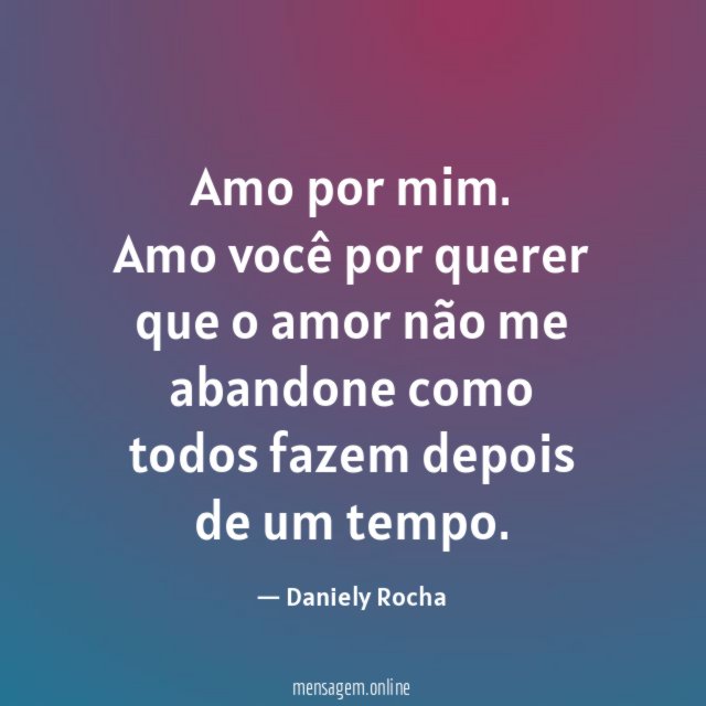 Amo por mim