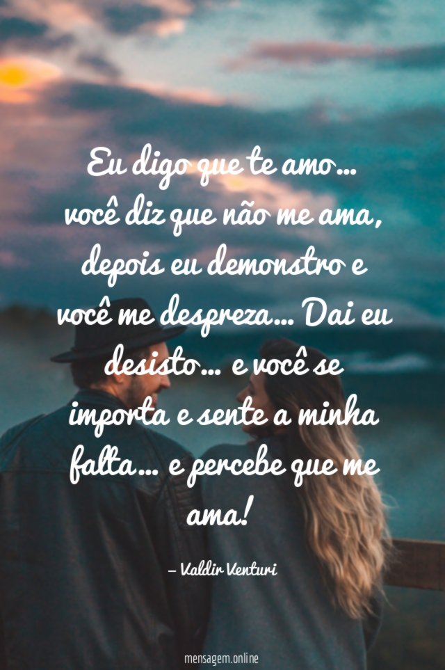 Eu digo que te amo