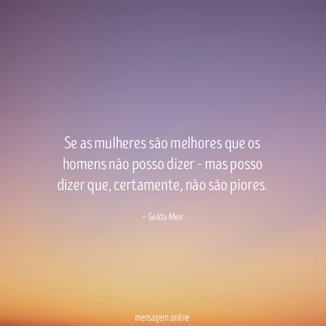 Se as mulheres são melhores que os homens