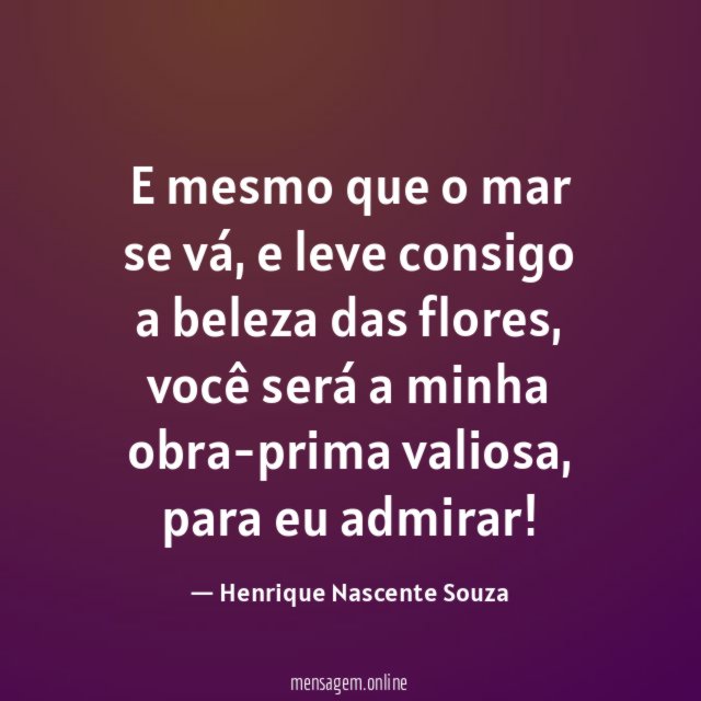 E mesmo que o mar se vá