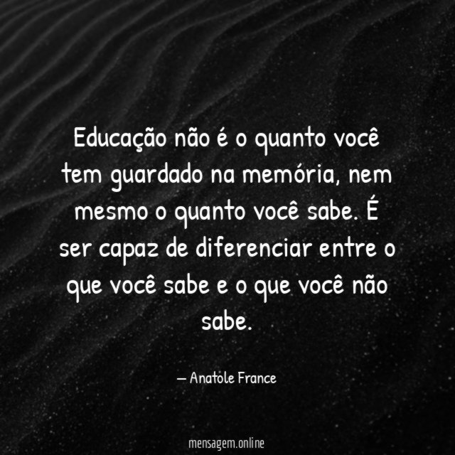 Educação não é o quanto você tem guardado na memória