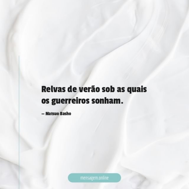 Relvas de verão sob as quais os guerreiros sonham