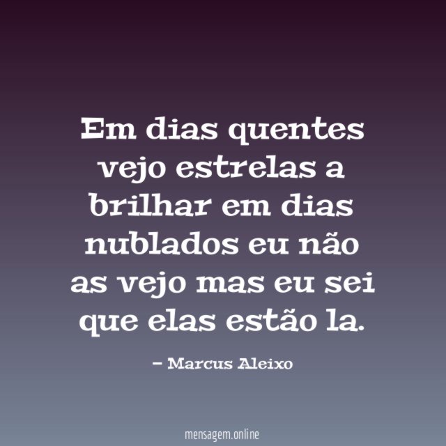 Em dias quentes vejo estrelas a brilhar em