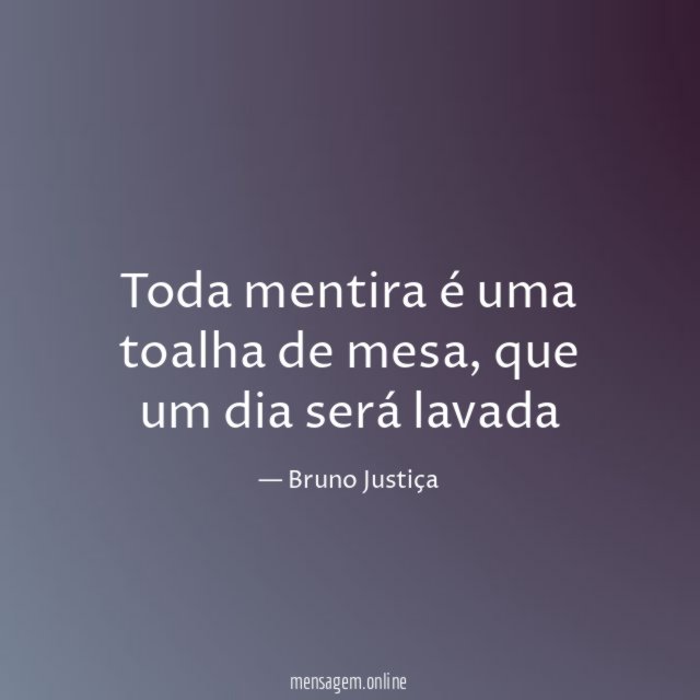 Toda mentira é uma toalha de mesa
