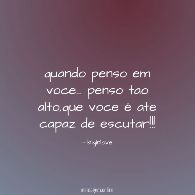quando penso em voce