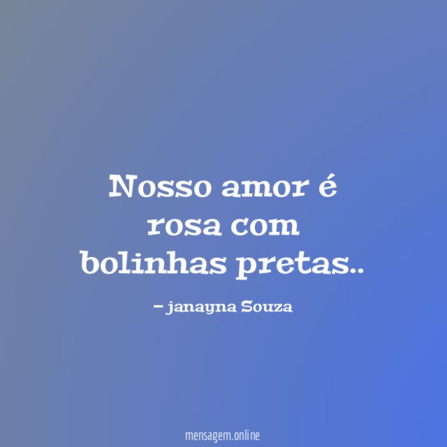 Nosso amor é rosa com bolinhas pretas