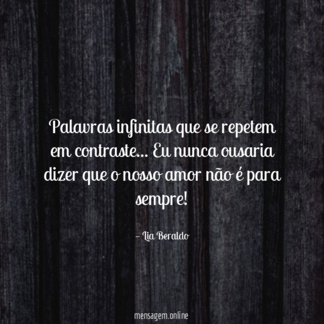 Palavras infinitas que se repetem em contraste