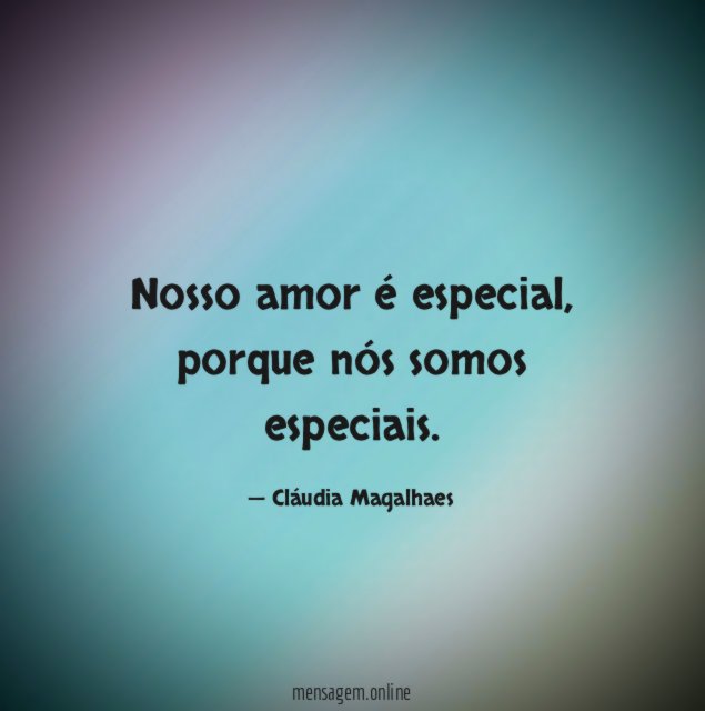 Nosso amor é especial