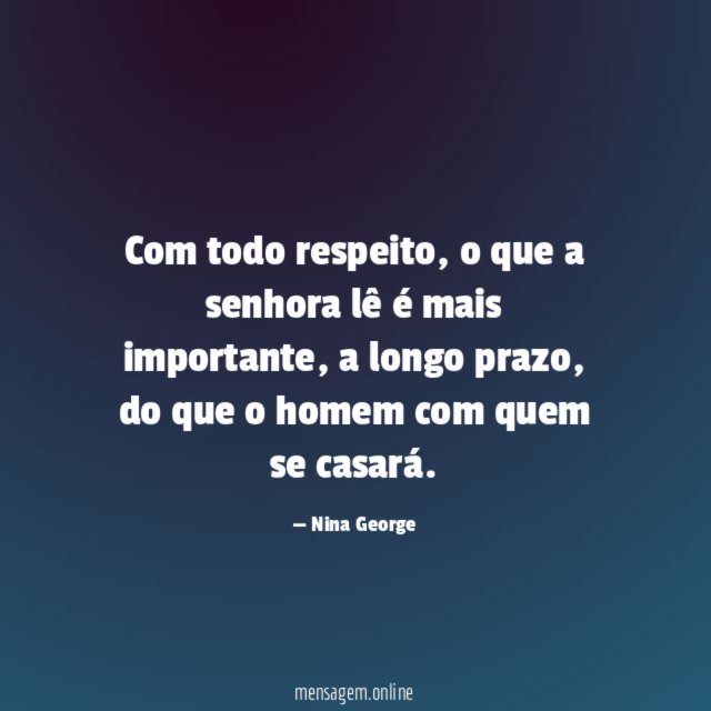 Com todo respeito