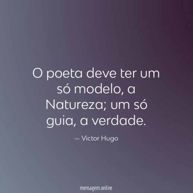 O poeta deve ter um só modelo