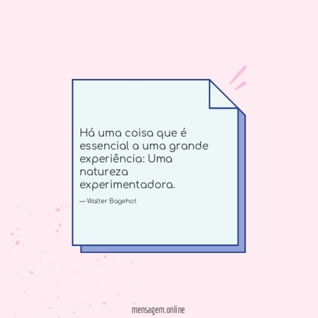 Há uma coisa que é essencial a uma grande experiência