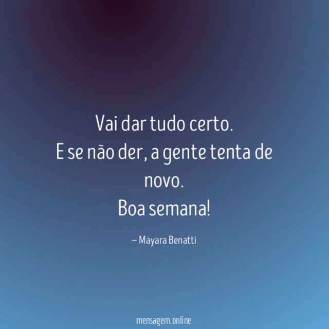 Vai dar tudo certo