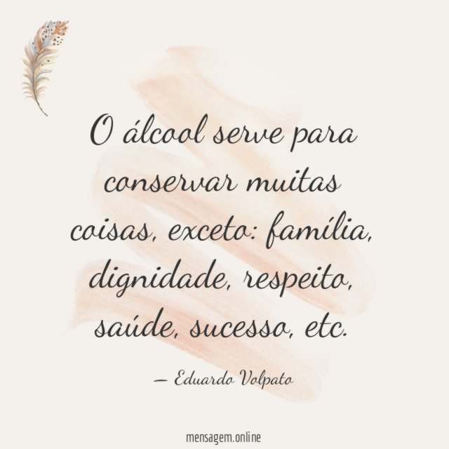 O álcool serve para conservar muitas coisas