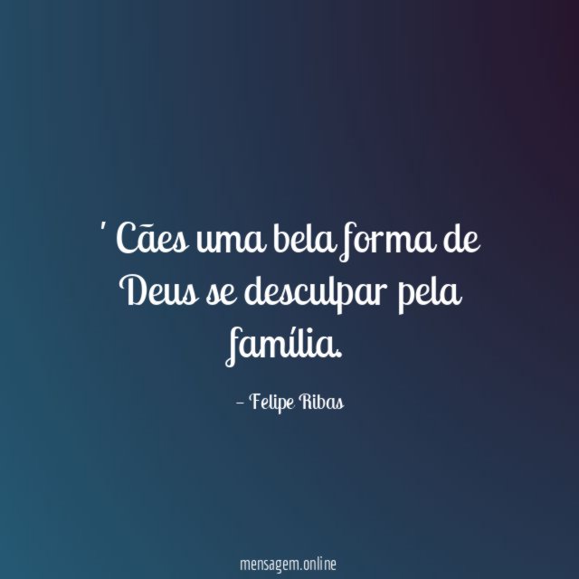 Cães uma bela forma de Deus se desculpar pela família