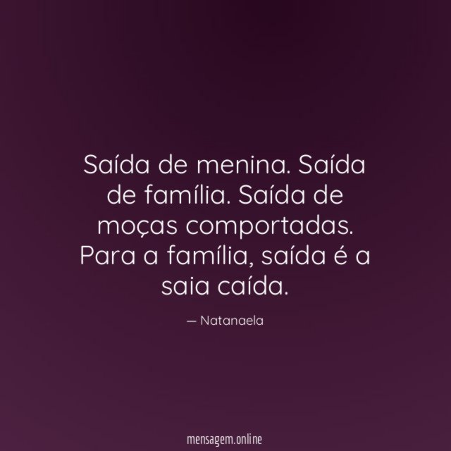 Saída de menina