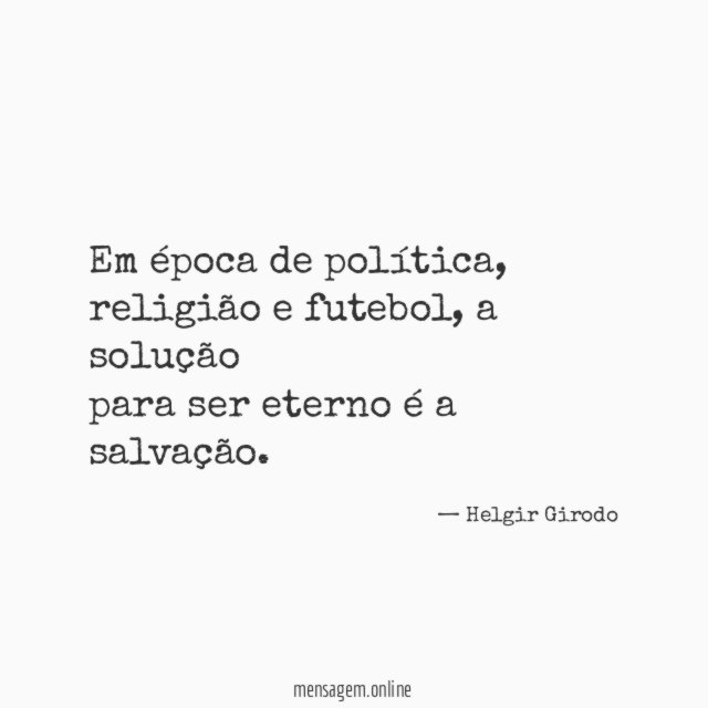 Em época de política