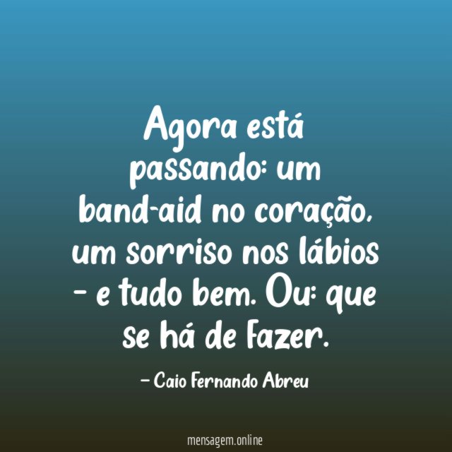 Agora está passando