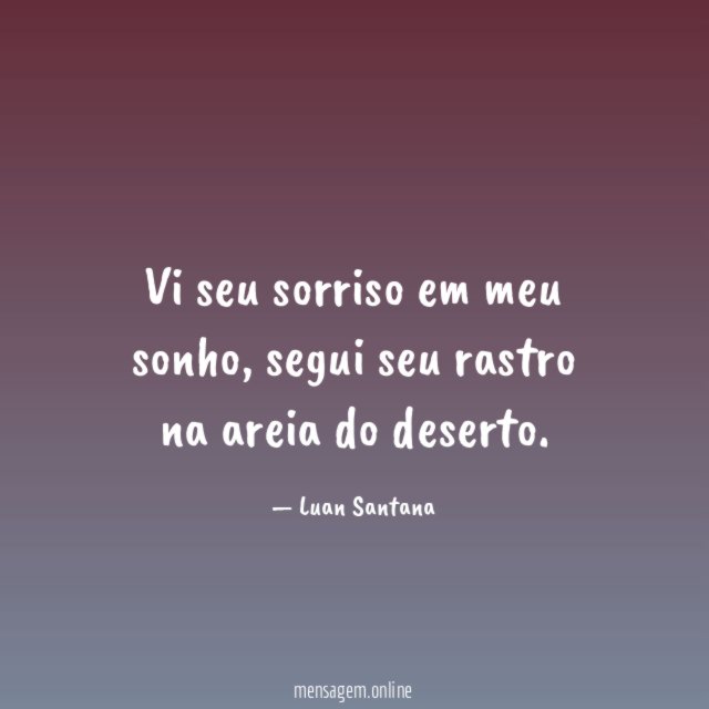 Vi seu sorriso em meu sonho