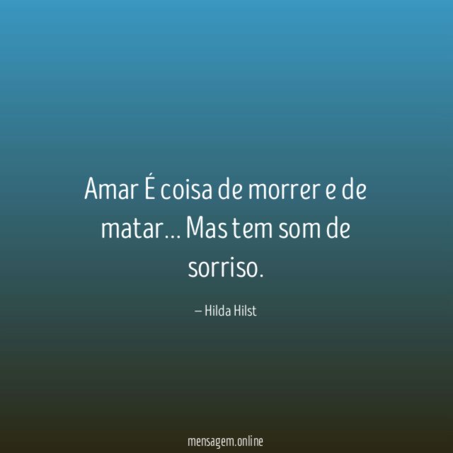 Amar É coisa de morrer e de matar