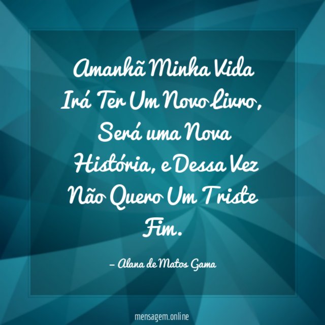Amanhã Minha Vida Irá Ter Um Novo Livro