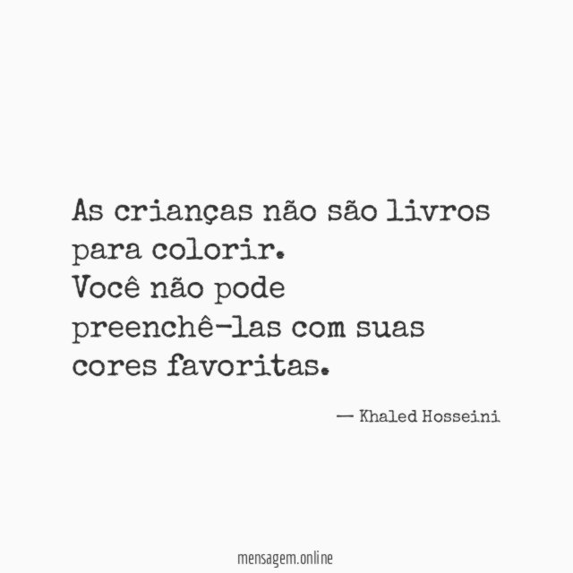 As crianças não são livros para colorir