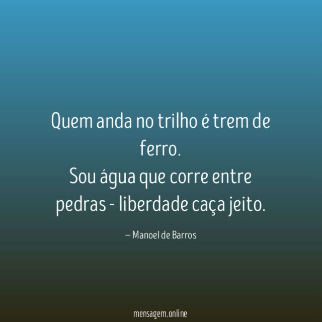 Quem anda no trilho é trem de ferro