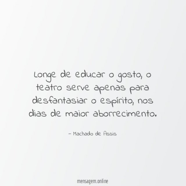 Longe de educar o gosto