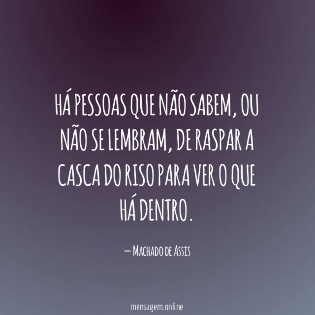 Há pessoas que não sabem