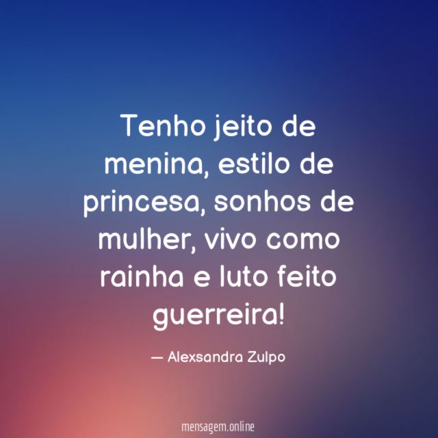Tenho jeito de menina