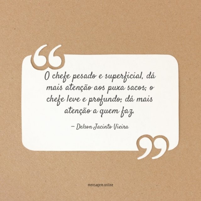 O chefe pesado e superficial