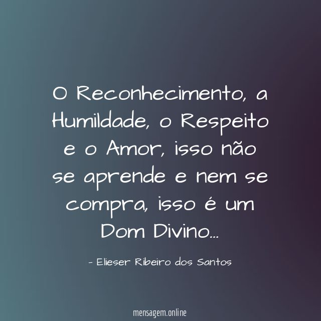 O Reconhecimento