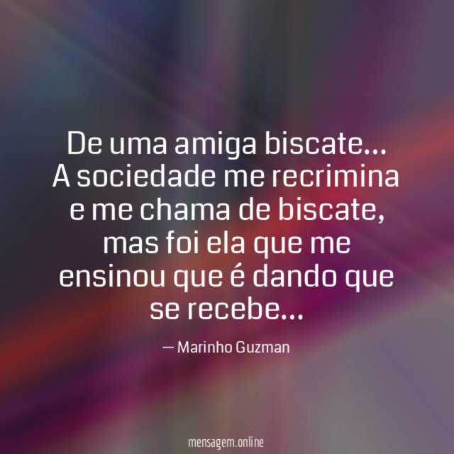 De uma amiga biscate