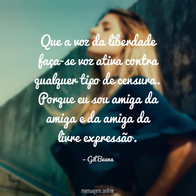 Que a voz da liberdade faça-se voz ativa