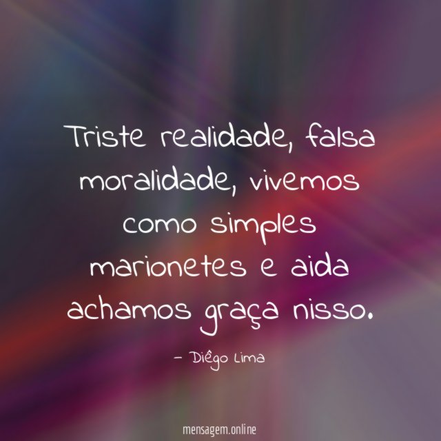 Triste realidade