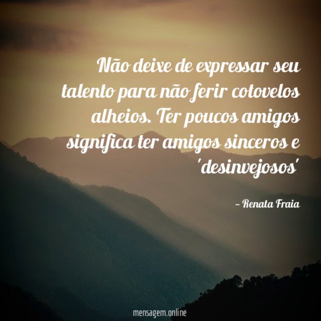 Não deixe de expressar seu talento para não