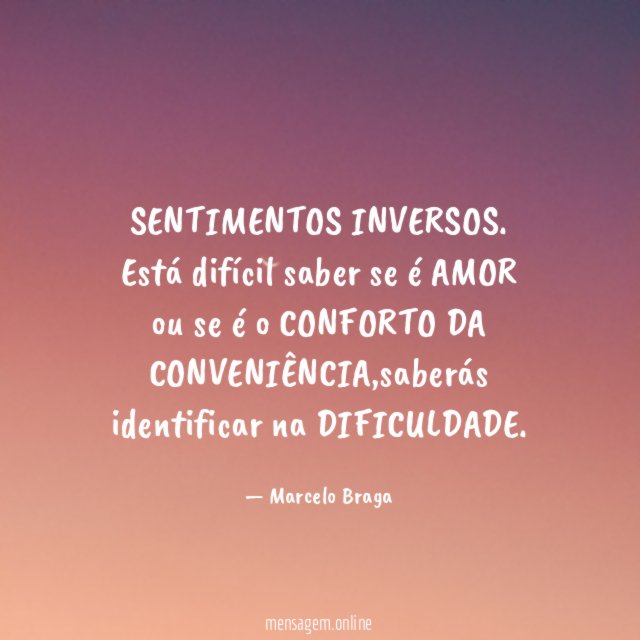 SENTIMENTOS INVERSOS