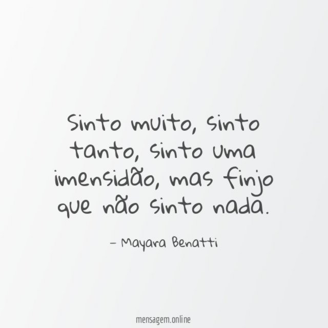 Sinto muito