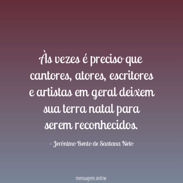 Às vezes é preciso que cantores