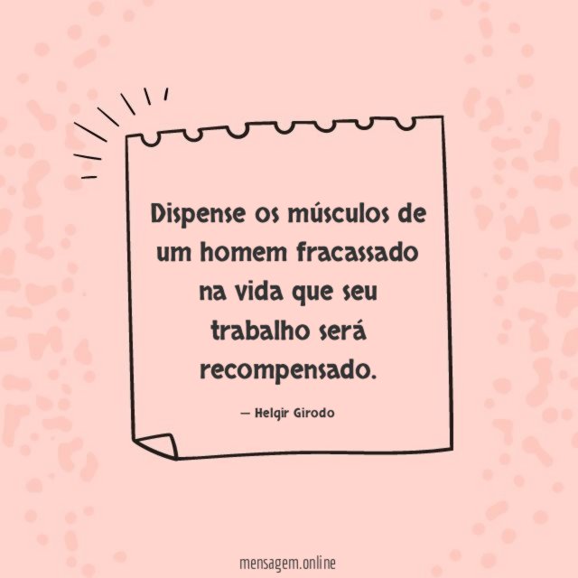 Dispense os músculos de um homem fracassado na