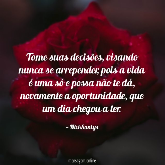 Tome suas decisões