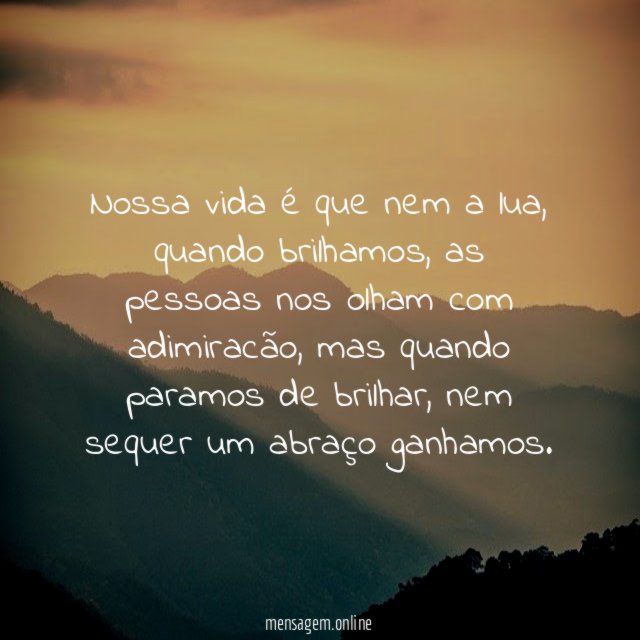 Nossa vida é que nem a lua