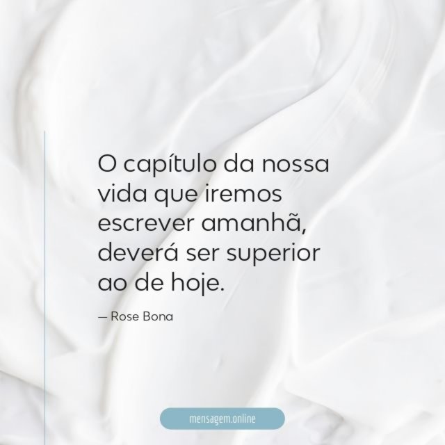 O capítulo da nossa vida que iremos escrever amanhã