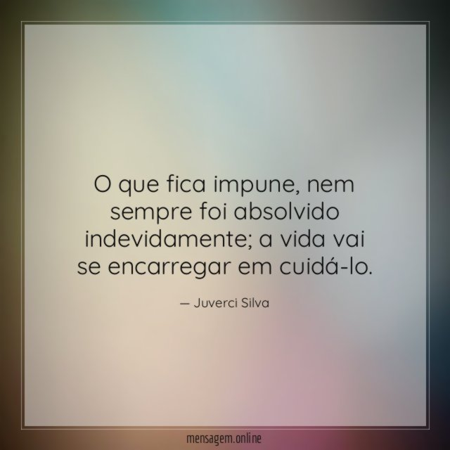O que fica impune
