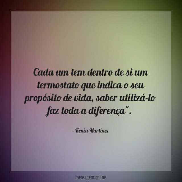 Cada um tem dentro de si um termostato