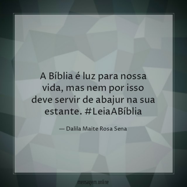 A Bíblia é luz para nossa vida