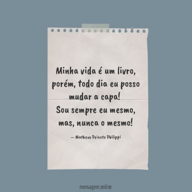 Minha vida é um livro