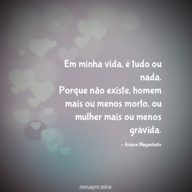 Em minha vida