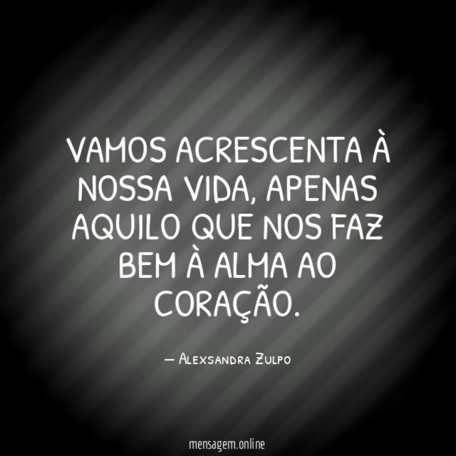 Vamos acrescenta à nossa vida