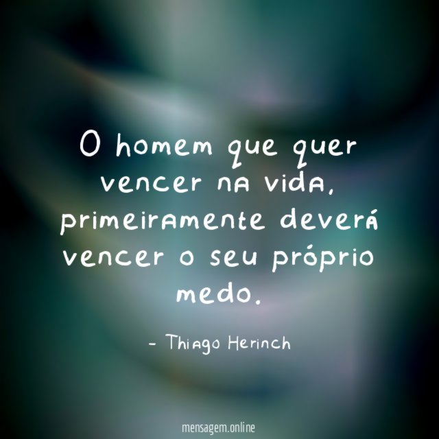 O homem que quer vencer na vida