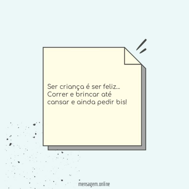 Ser criança é ser feliz
